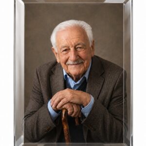 Fotokryształ z fazą, kolorowe zdjęcie zatopione w szkle kryształowym